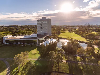 RACV Royal Pines Resort tower and golf course, Gold Coast